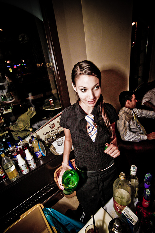 Cocktail girl - a tryptich: 1