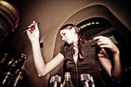 Cocktail girl - a tryptich: 2