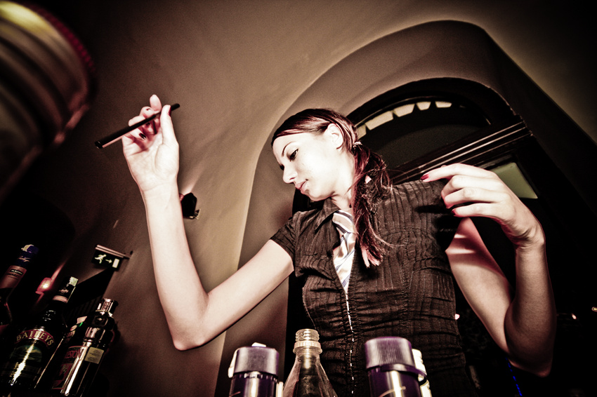 Cocktail girl - a tryptich: 2