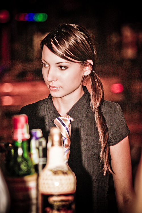 Cocktail girl - a tryptich: 3